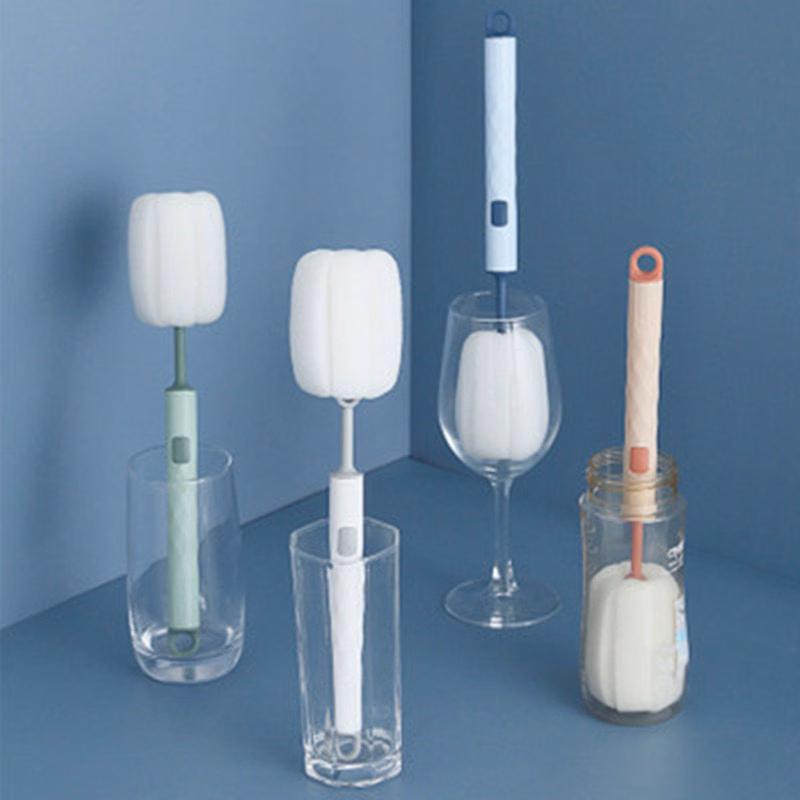 Plastic Long Handle Sponge Detachable Cleaning Brush