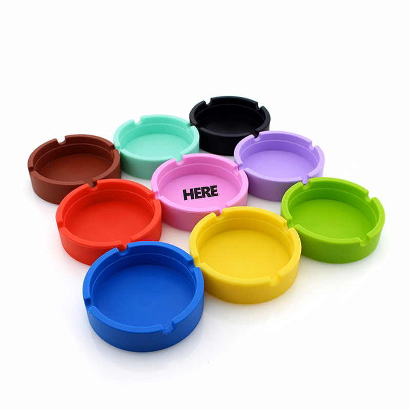 Round Soft Silicone Heat-Resistant Stylish Ashtray