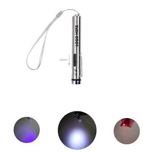 Versatile 3 In 1 LED Flashlight With Multi Color Beams And Wristband 1