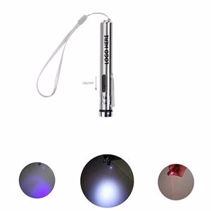 Versatile 3 In 1 LED Flashlight With Multi Color Beams And Wristband