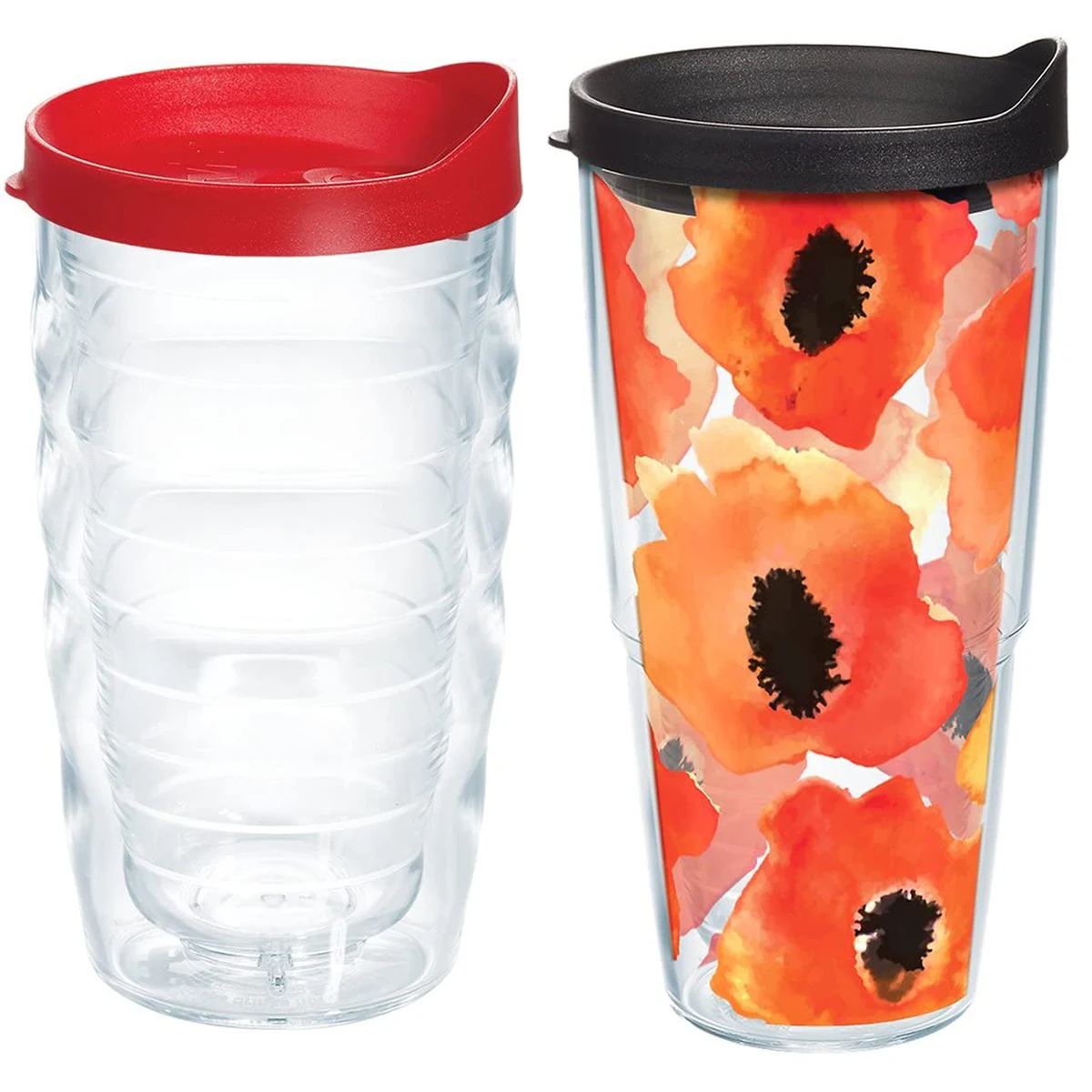 15 Ounce Clear Colorful Insulated Tumbler 1