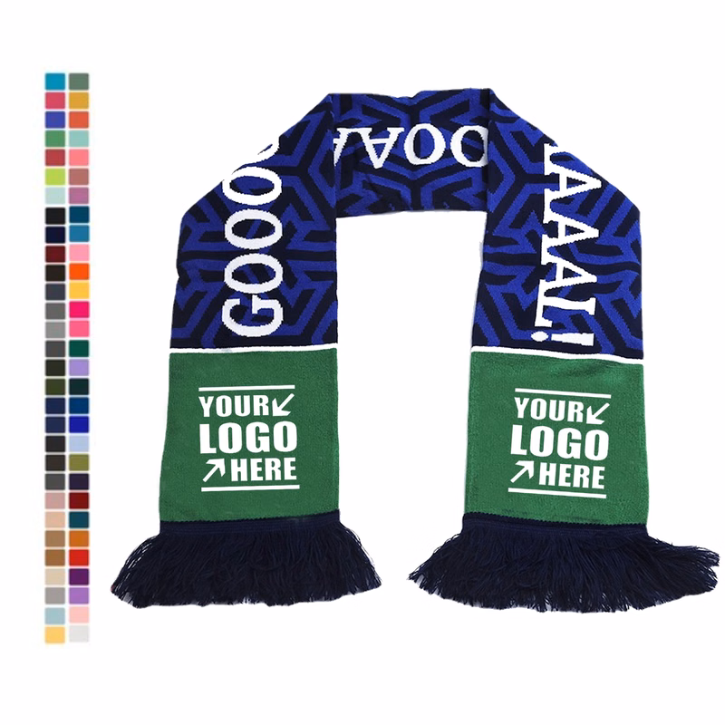 Double-Sided Sports Fan Knitted Scarf