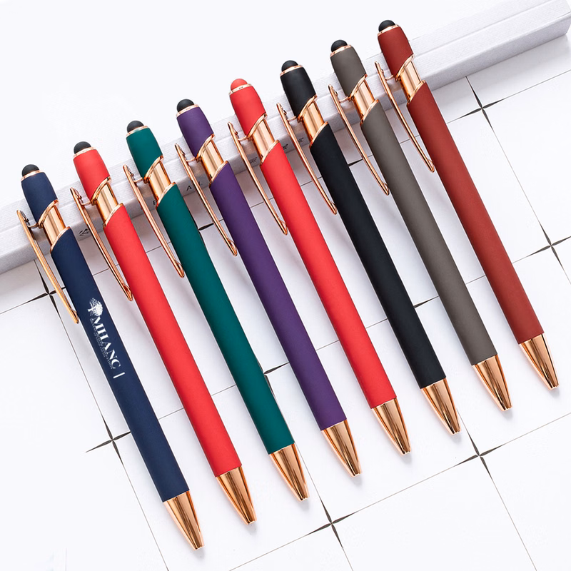 Soft Touch Aluminum Stylus Ballpoint Pen