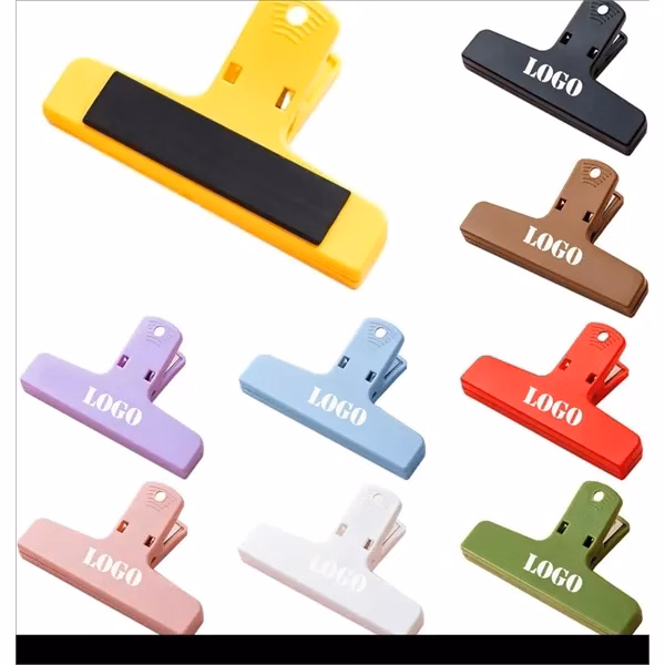 Magnetic Refrigerator Retaining Clip for Work, School and Travel