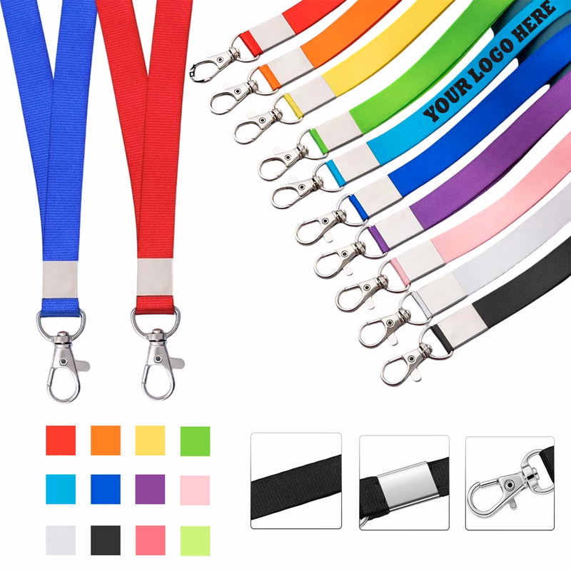 Custom 1.5cm Lanyard with Metal Hook for ID Badge