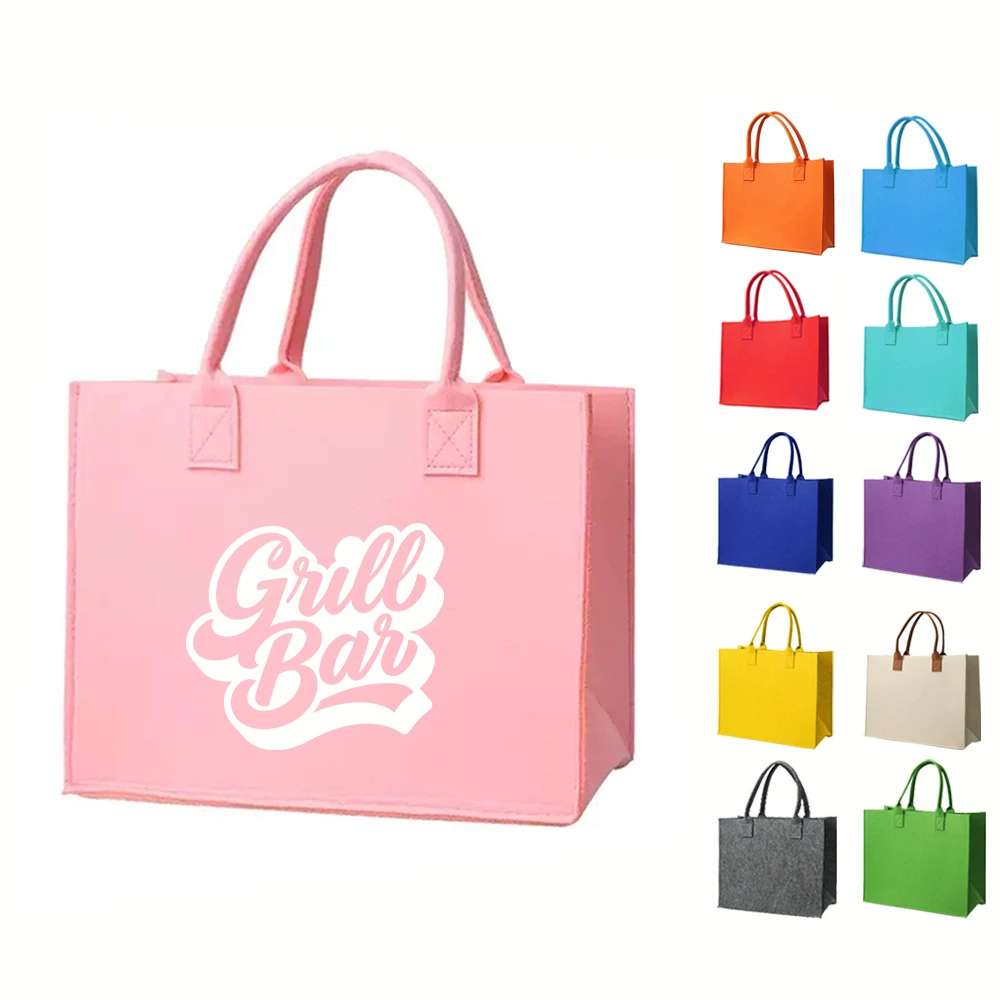 Felt Shopper Bag, custom tote bag with logo imprint 1