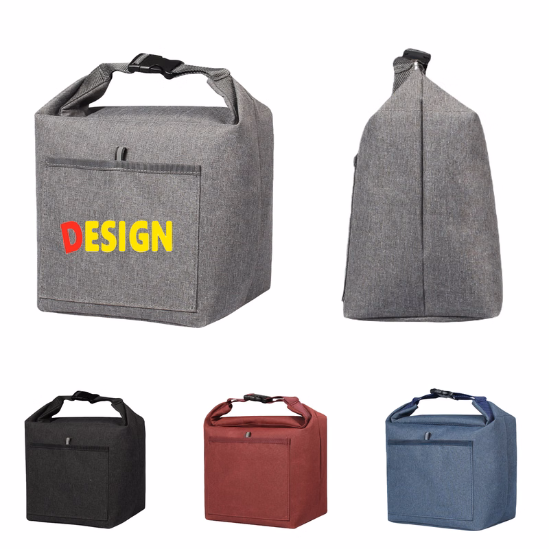 Solid Color Insulated Lunch Bag