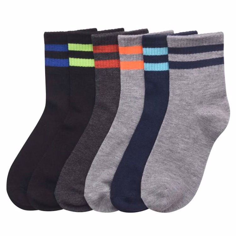 Boy's Crew Socks - Size 00-12 Assorted Colors