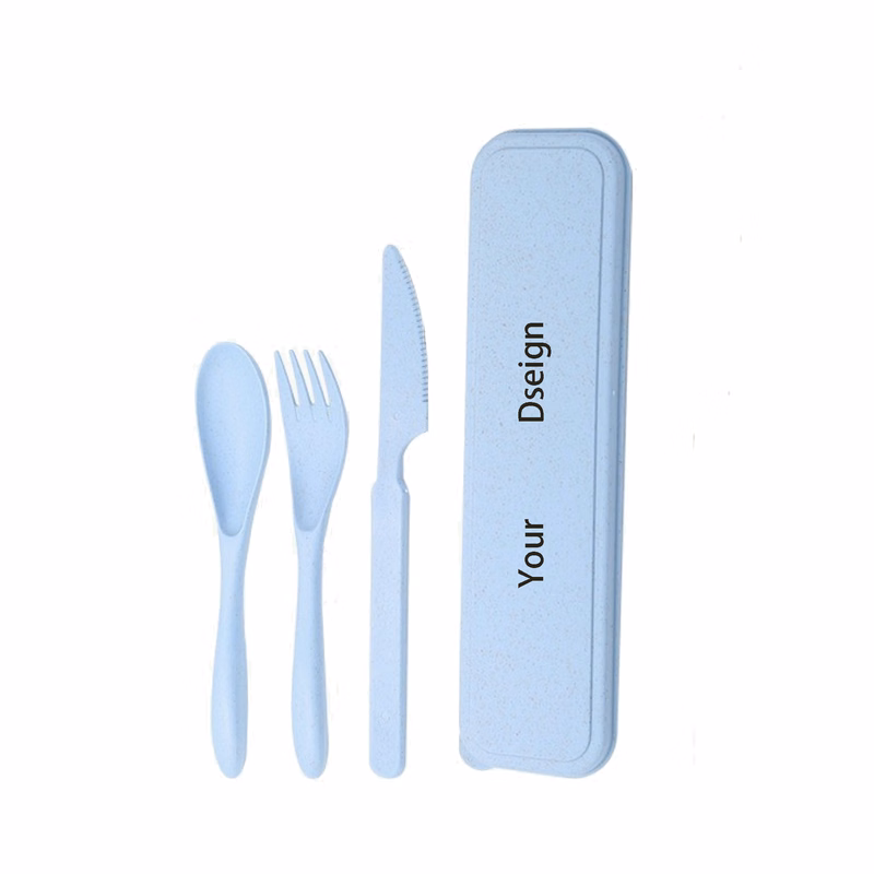 Eco-Friendly Wheat Straw Cutlery Set Travel Picnic Camping