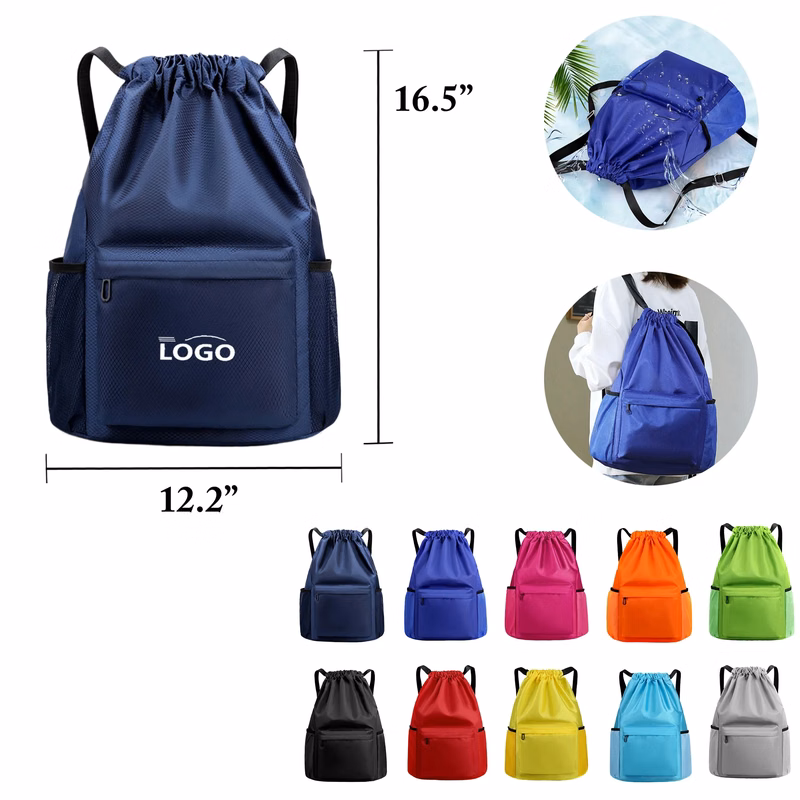MOQ30 Dry Wet Drawstring Backpack for Travel