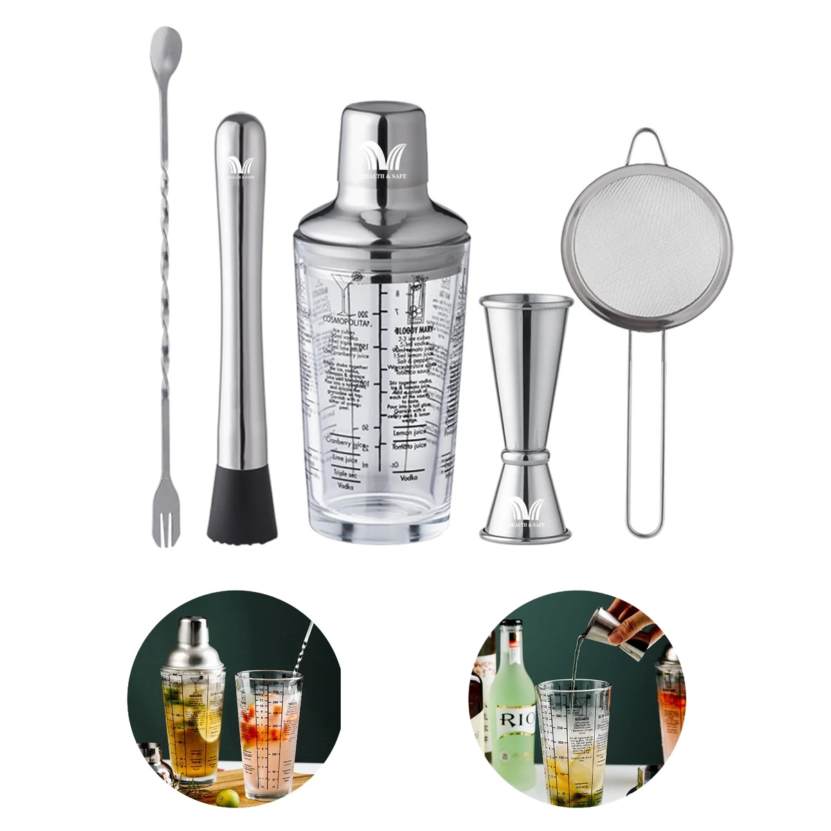 Cocktail Mixer Five-Piece Kit 1