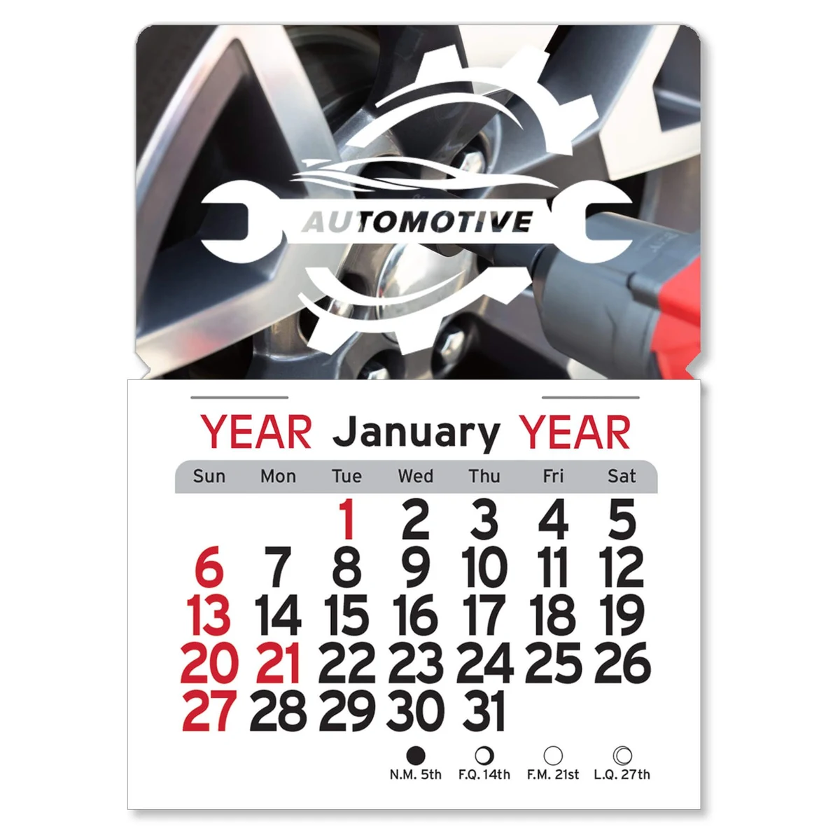 Magnetic Peel-N-Stick® Calendar - Rectangle 1