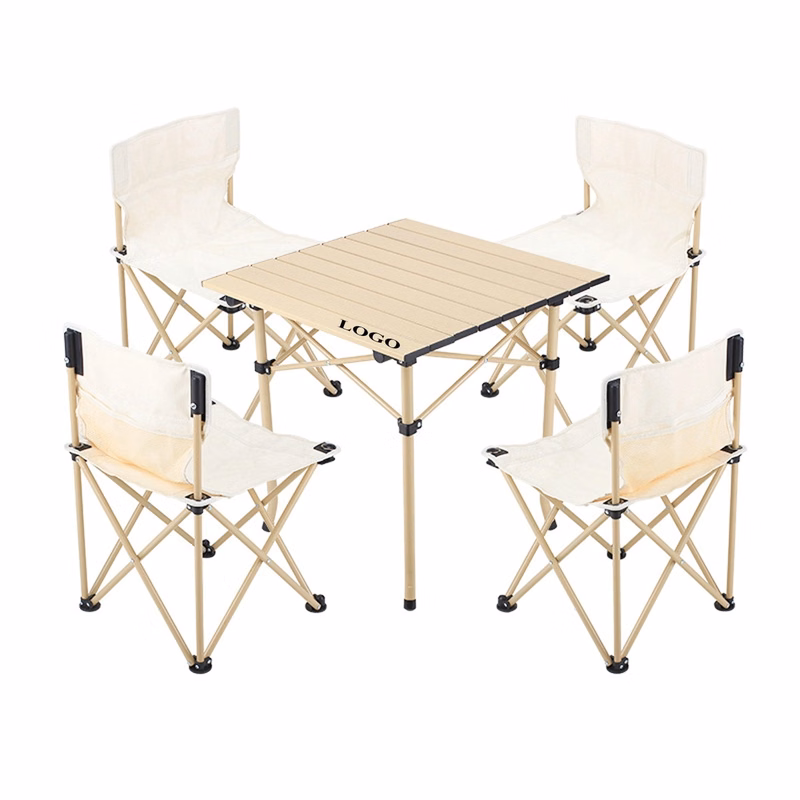 Folding Camping Table Oxford Cloth Chairs With Carry Bag