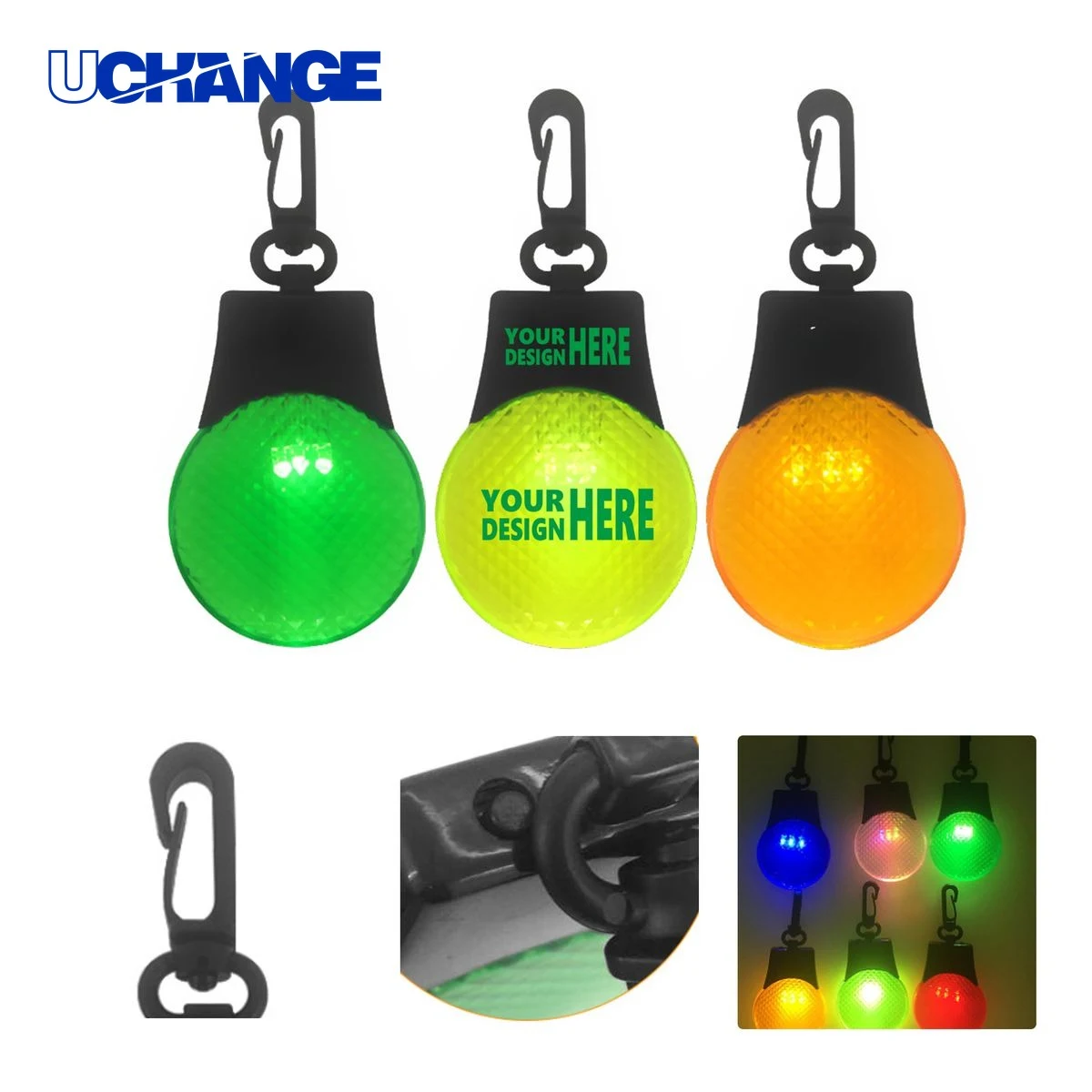 Safety Round LED Safety Warning Light with Clip Tool 1