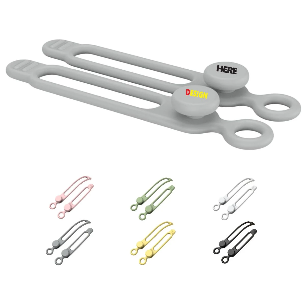 Custom Silicone Self Locking Cable Tie 1