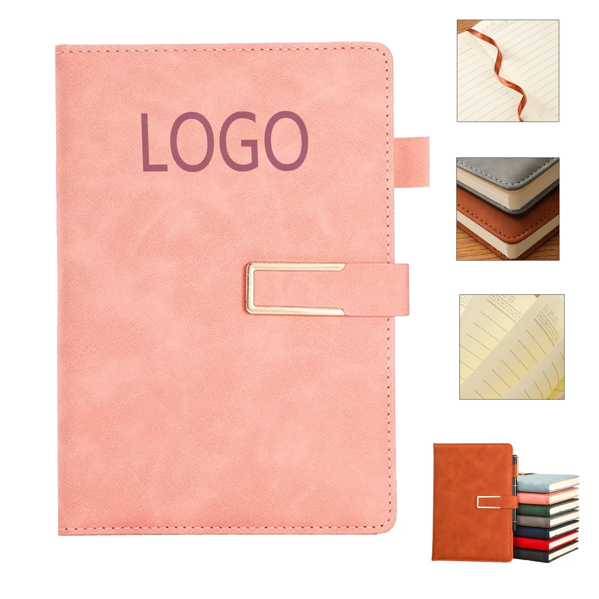 A5 Leather Notebook with Pen Loop 1