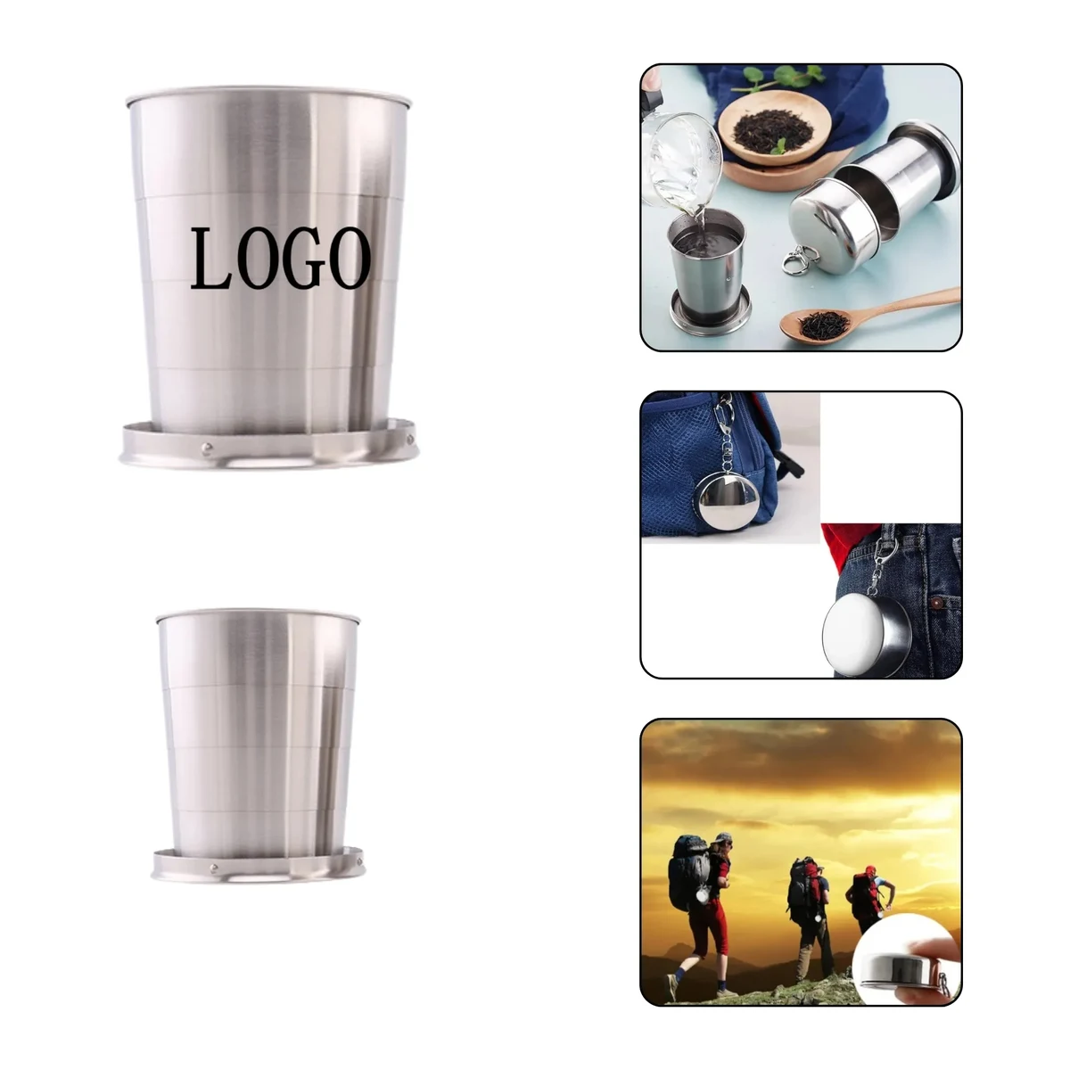 8oz Portable Stainless Steel Cup 1