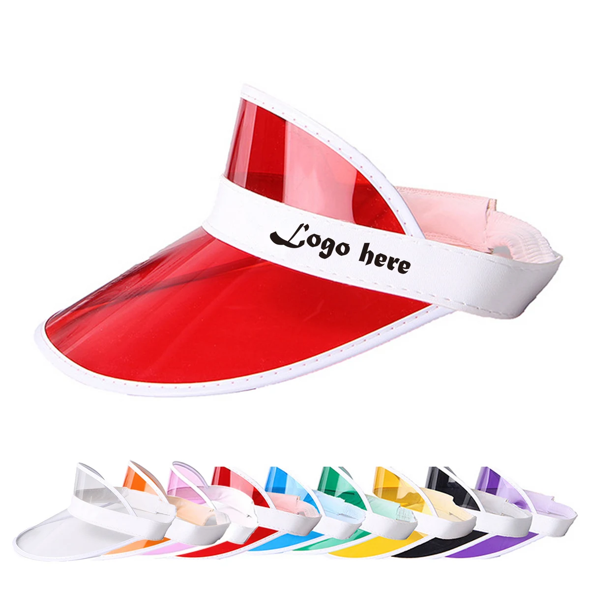 Adjustable Plastic Sun Visor Cap 1