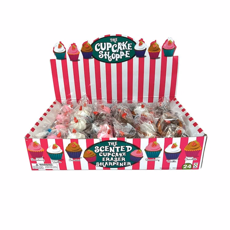 Cupcake Shoppe Scented Eraser & Sharpener - 6 Designs