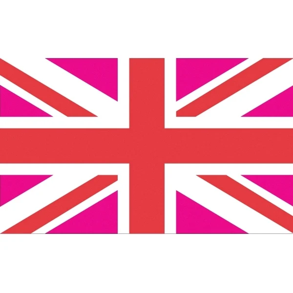 England Pink Premium Car Flag 1