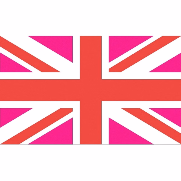 England Pink Premium Car Flag
