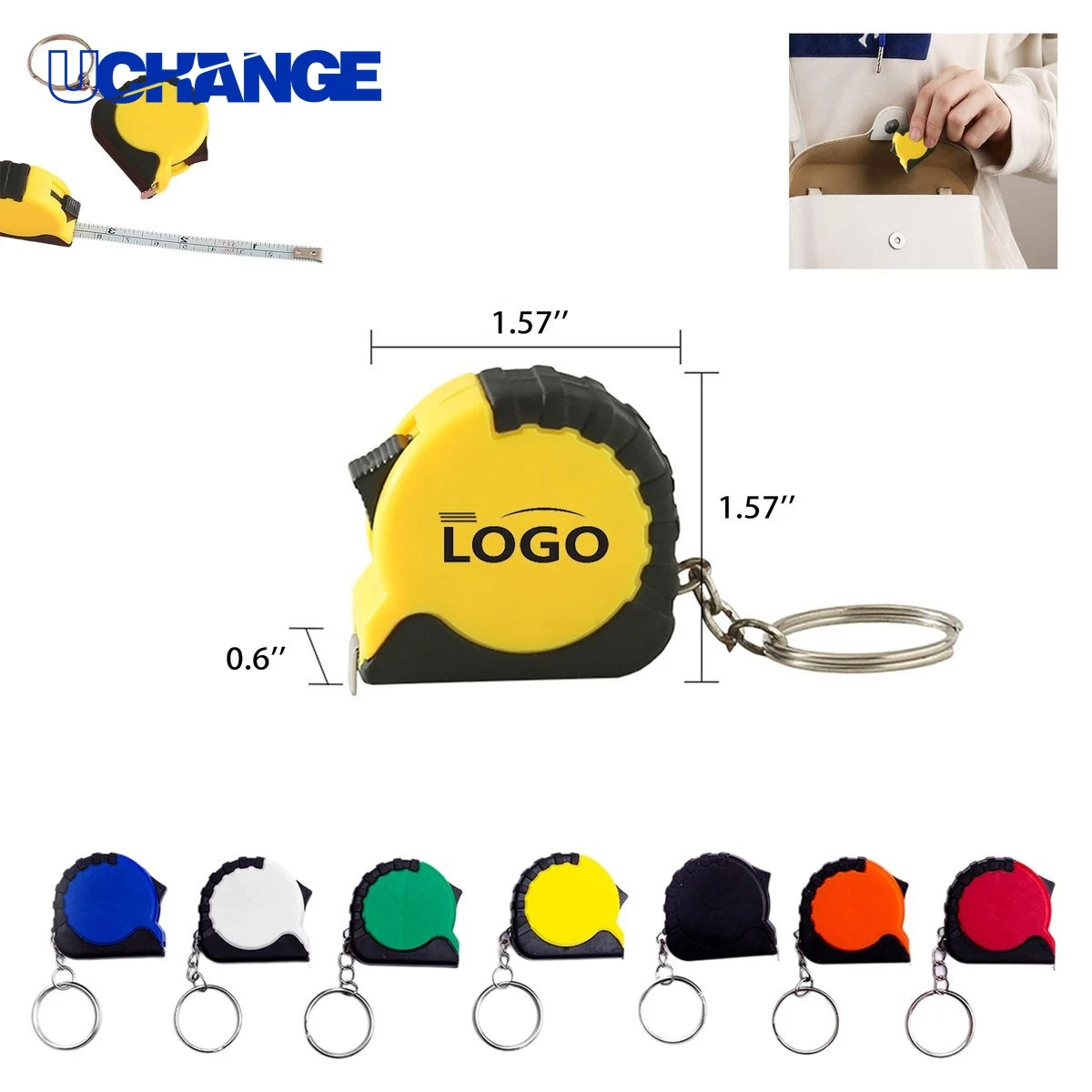 Measuring Tape Ruler Keychain 1