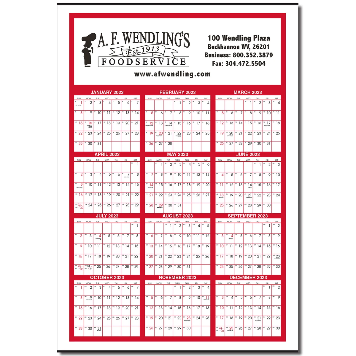 Giant Year View Wall Calendar 1