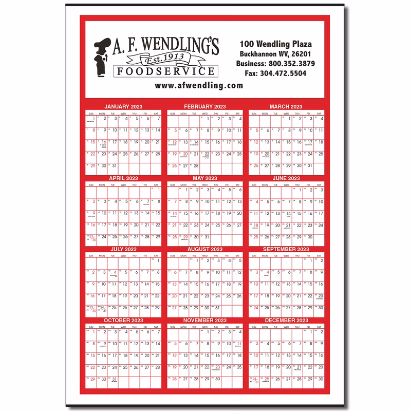 Giant Year View Wall Calendar