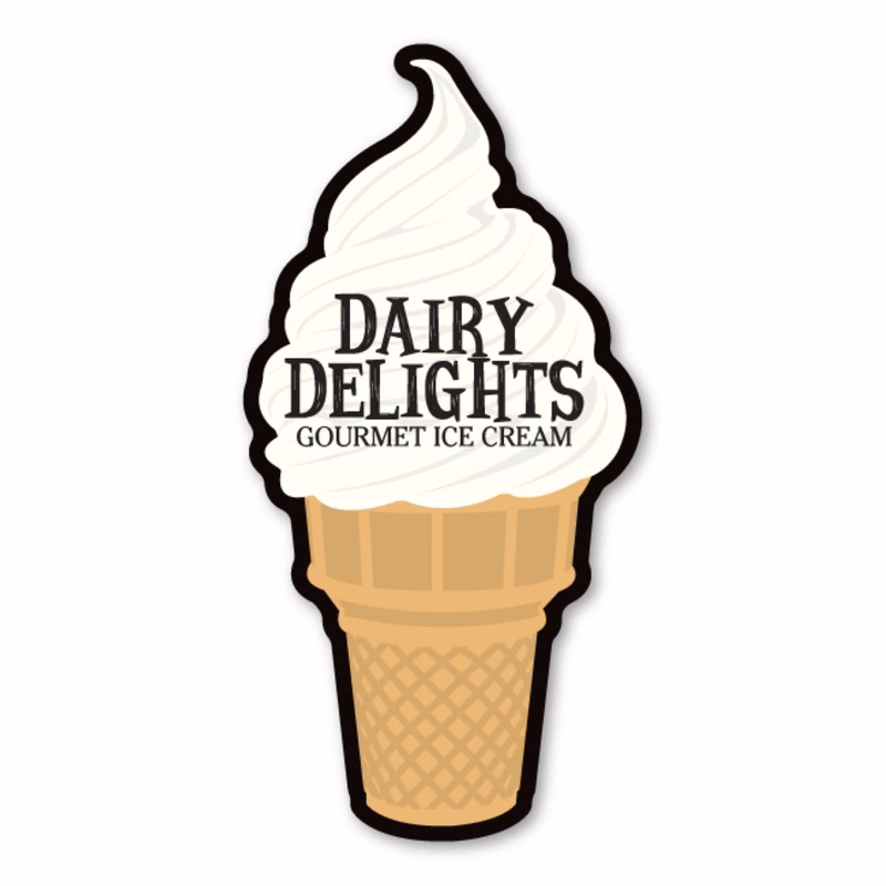 Ice Cream Magnet - 4.5" x 2.5" - 30 mil - Outdoor Safe