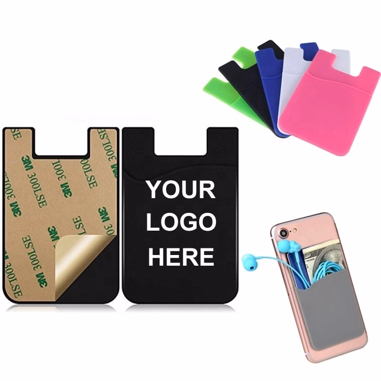 Silicone Phone Wallet Stick On Holder