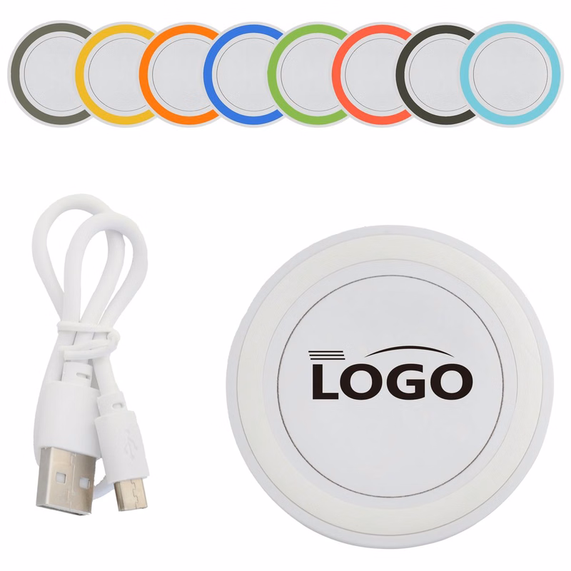 10W Round Protable Wireless Charger Fast Charging Dock Pad