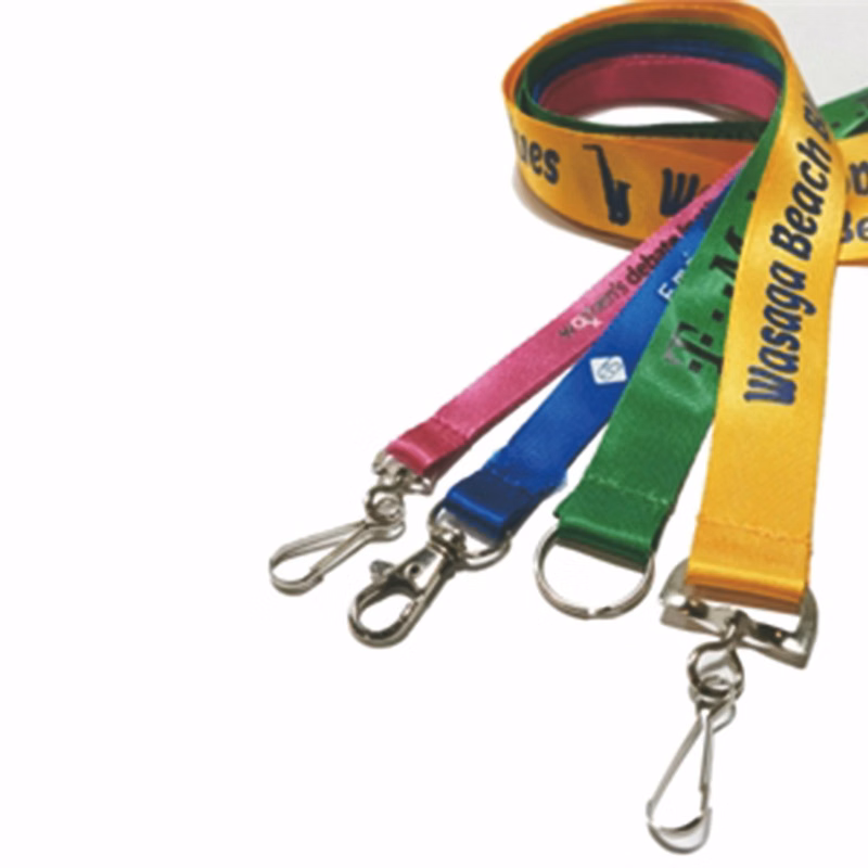 5/8" Polyester Lanyard w/ Metal Badge Clip
