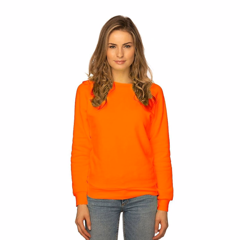 USA Made Women’s Fashion Fleece Neon Raglan Pullover