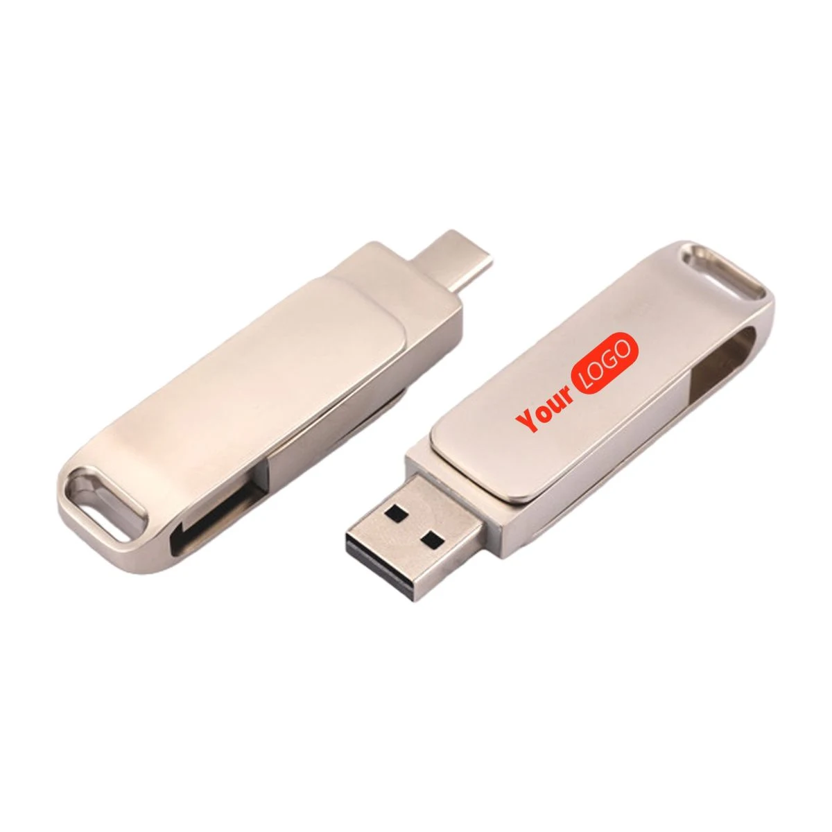32GB Rotatable Dual Port USB Drive 1