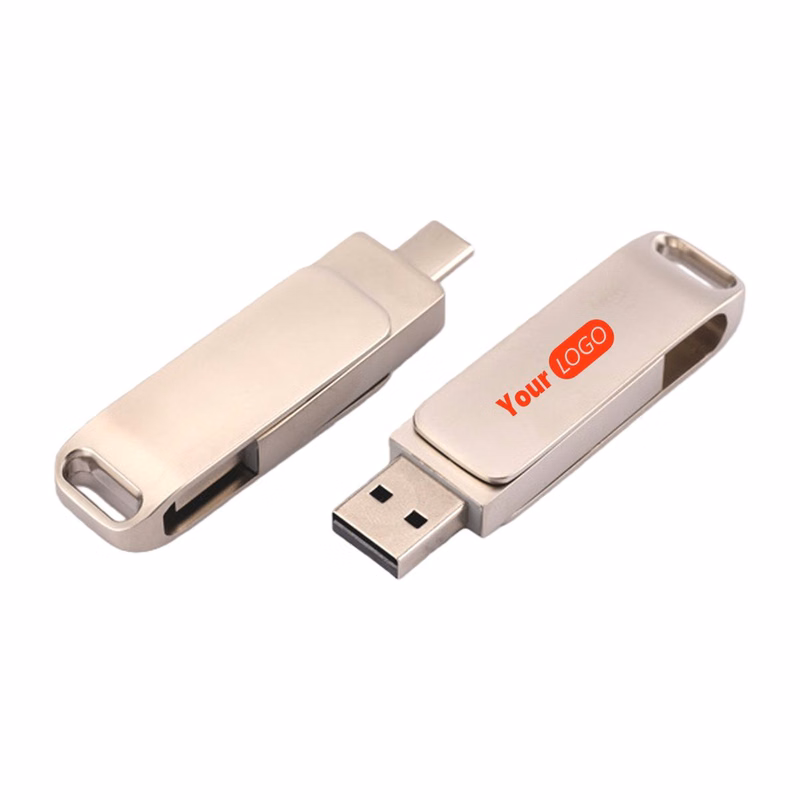 32GB Rotatable Dual Port USB Drive