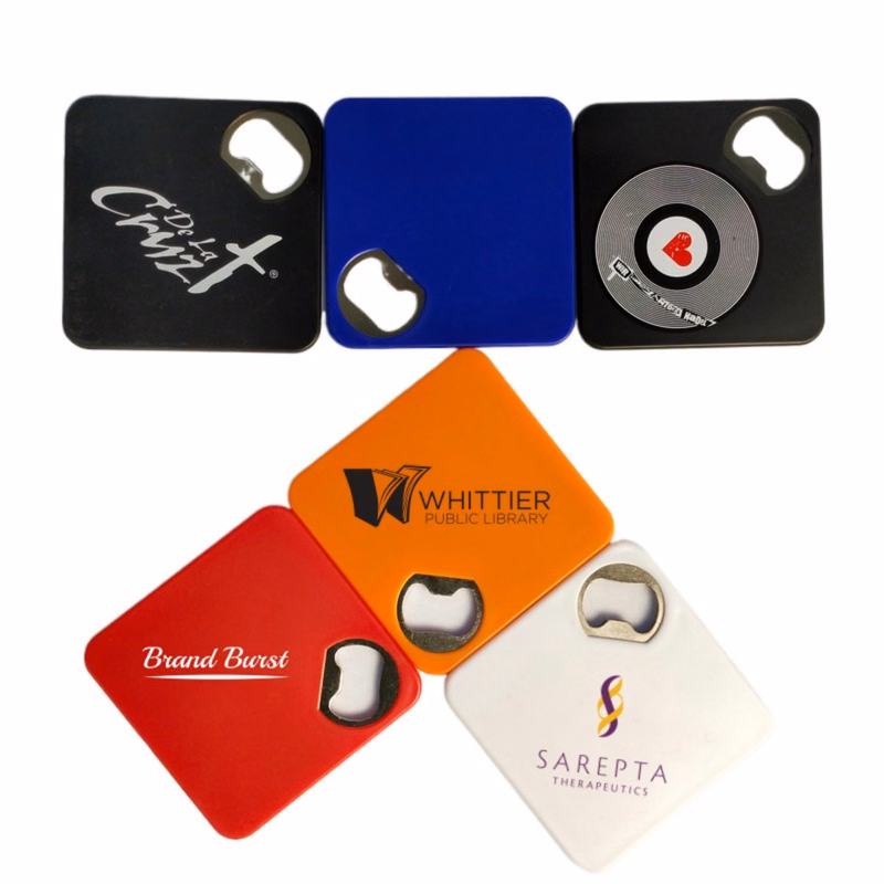 Stainless Steel ABS Personalized Bottle Opener Coaster