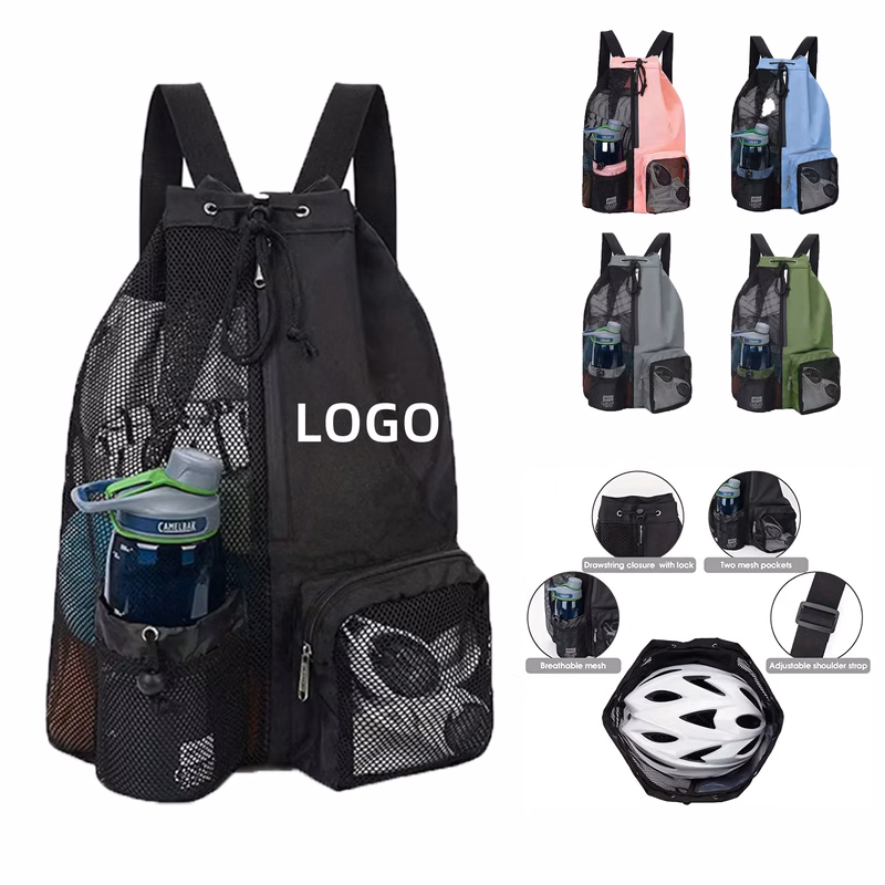 Open Mesh Gym Bag Lightweight Breathable Sports Equipment