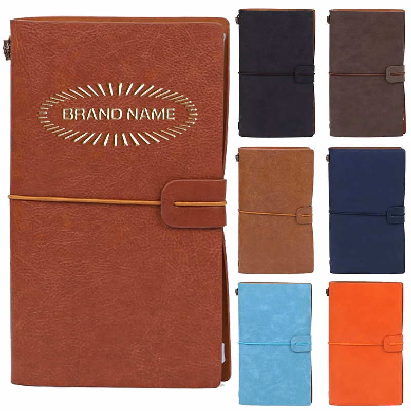 Leather Travel Refillable Diary Journal Notepad for Writing
