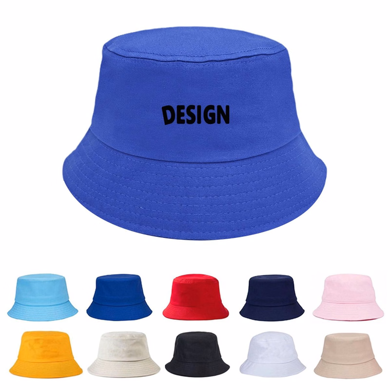 Solid Colors Unisex Cotton Bucket Hat