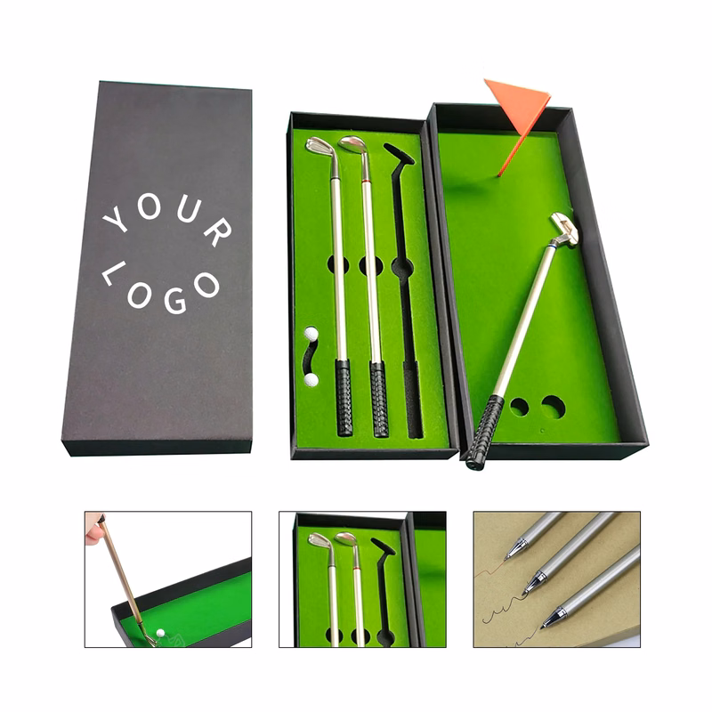 Golf Club Shaped Pen Gift Set