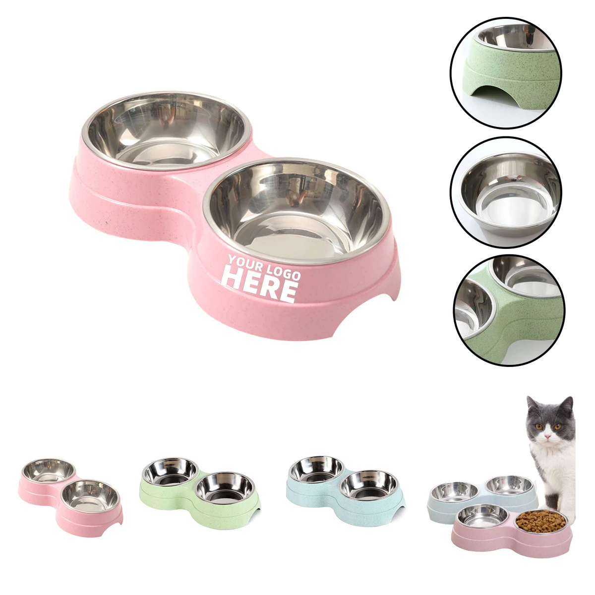 Double Stainless Pet Bowl 1