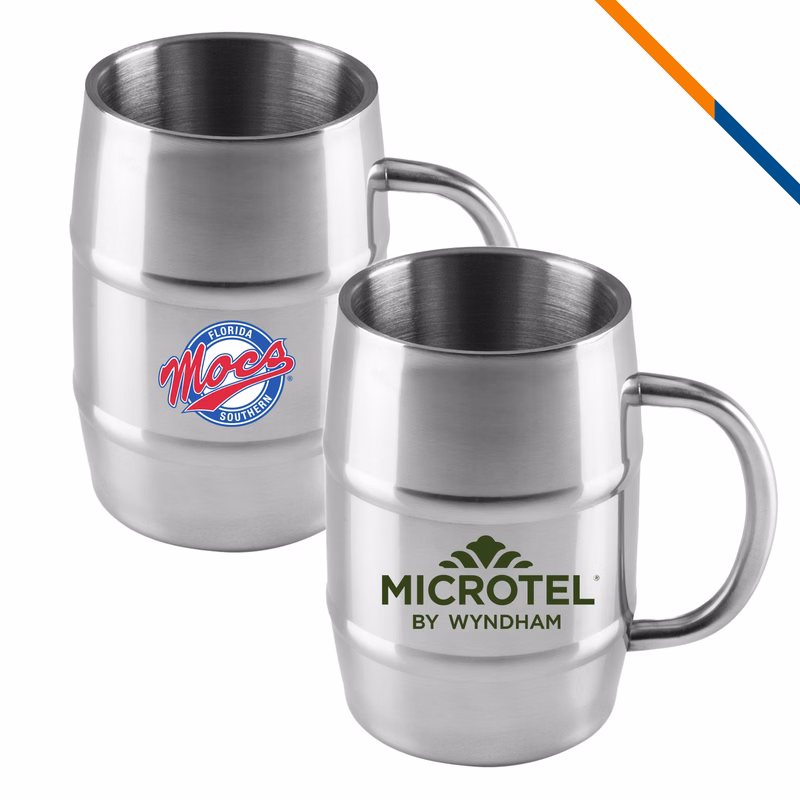 Cekia Stainless Steel Barrel Mug - 34 OZ.