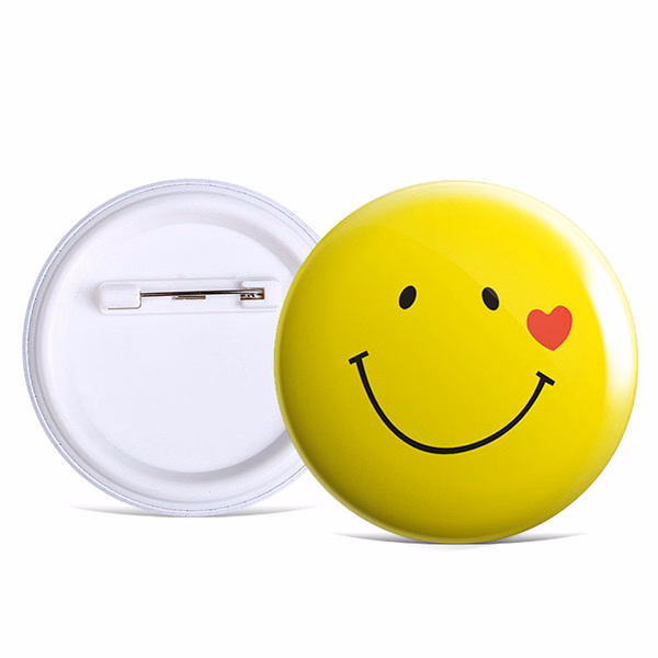 2 5/16" Dia Round Button Badge W/ Plastic Back