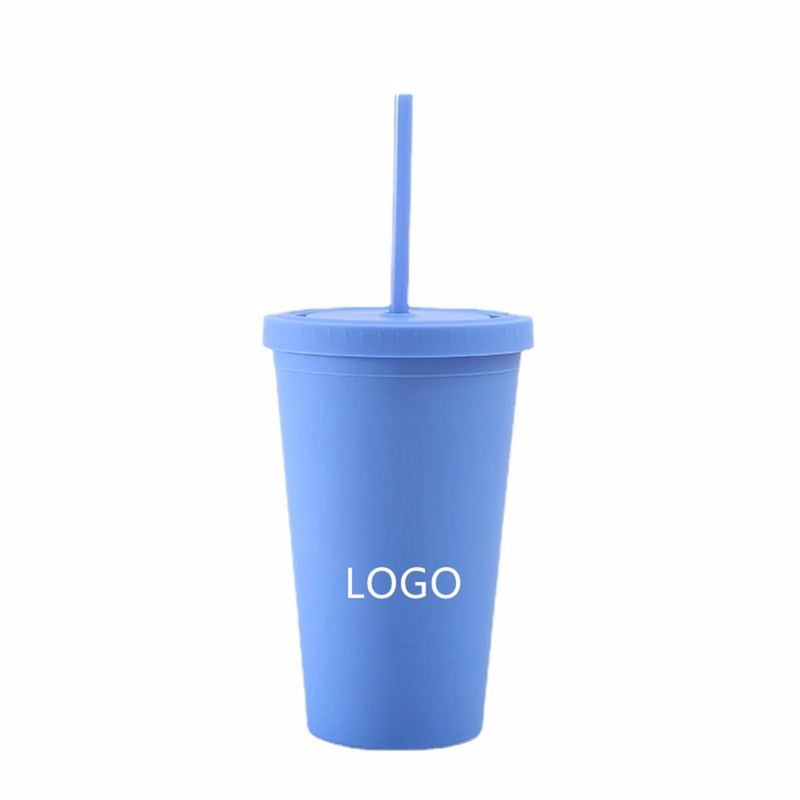 16Oz Colored Acrylic Cups With Lids And Straws