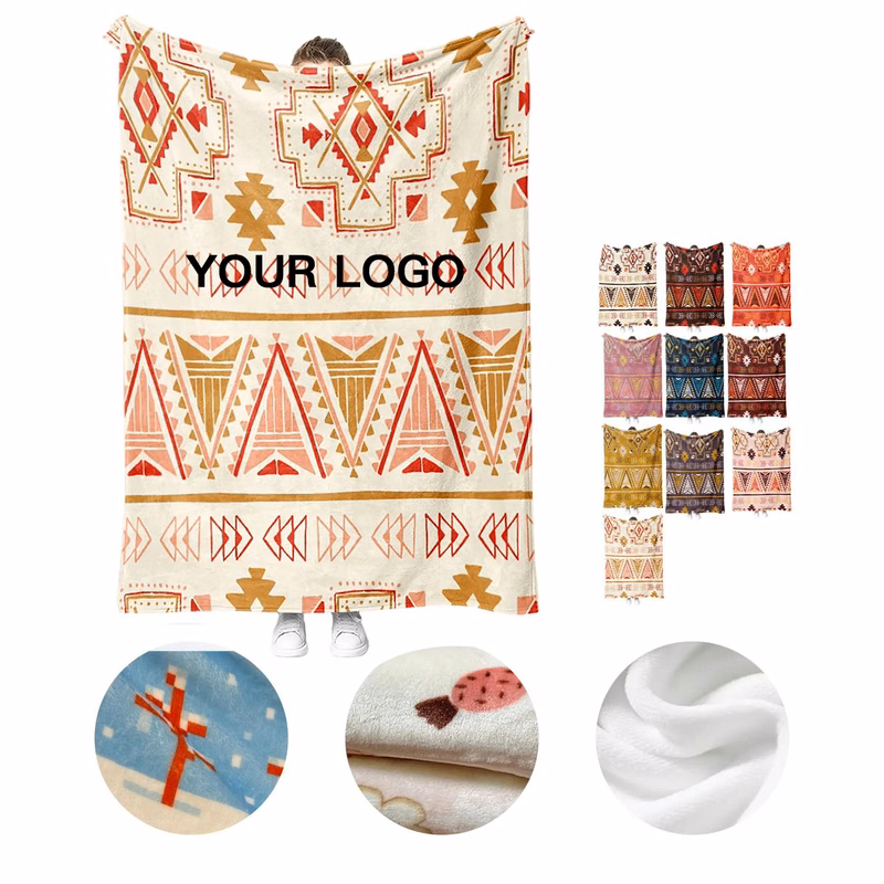Printed Microfiber Throw for Home Decor