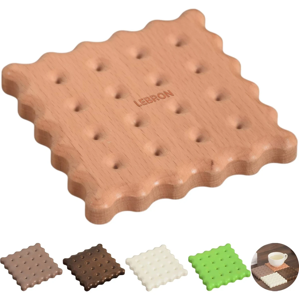 Cookie Shaped Wooden Coaster 1