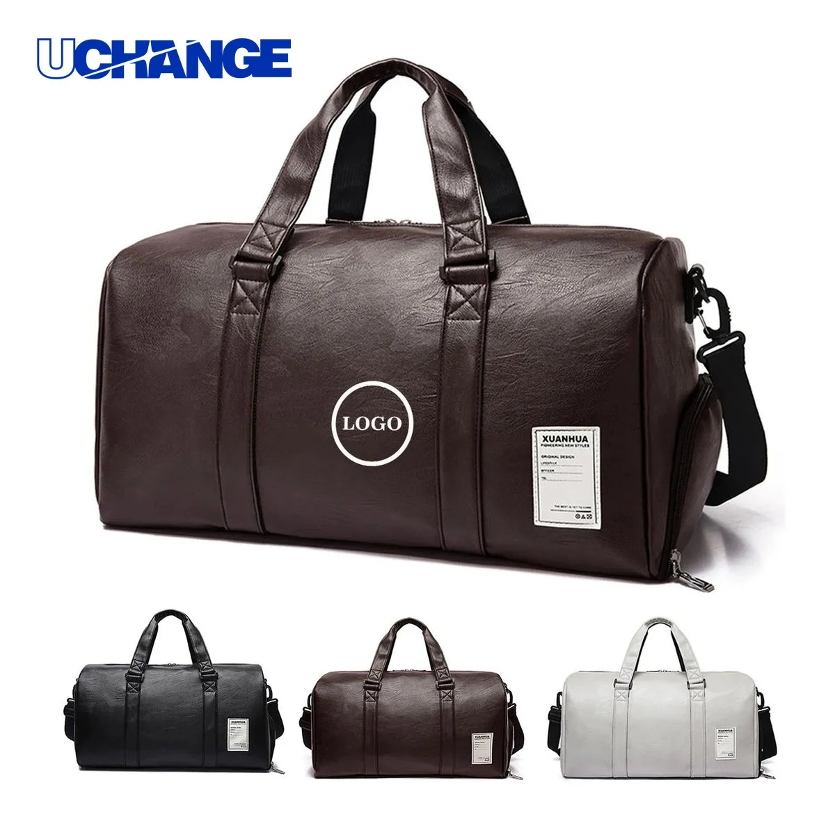 PU Leather Waterproof Duffel Bag 1