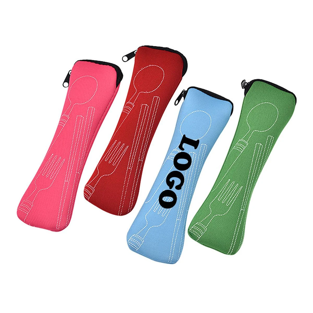 Customizable Neoprene Flatware Travel Pouch 1