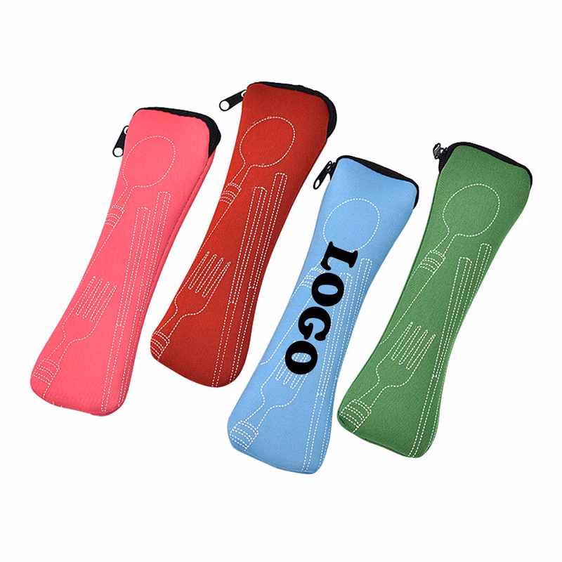 Customizable Neoprene Flatware Travel Pouch
