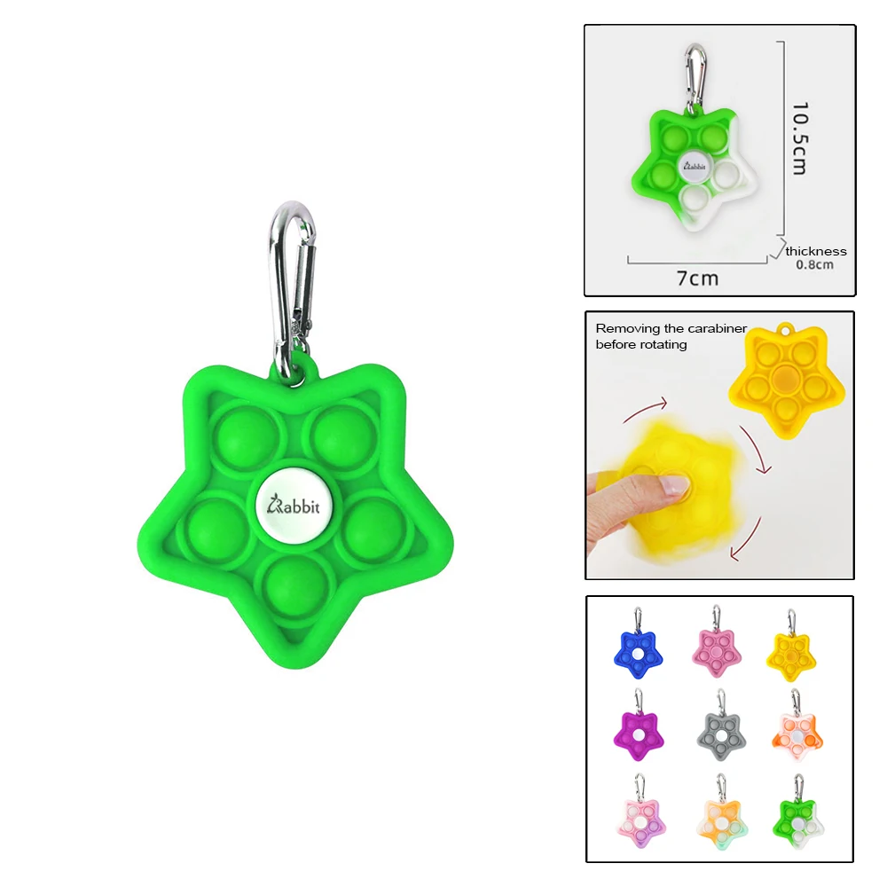 Star Shape Push Pop Fingertip Spinner Fidget Toy 1
